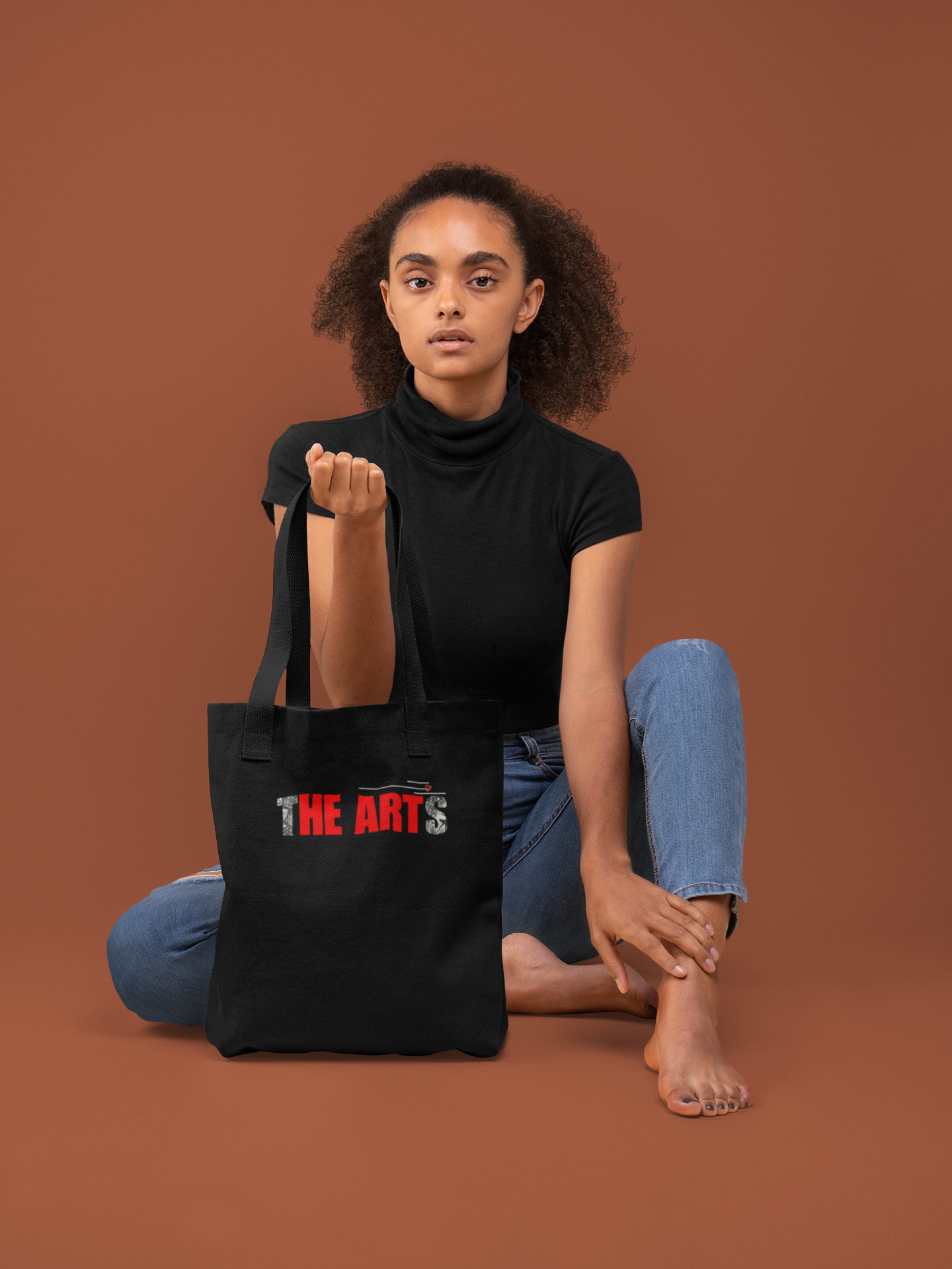 Heart the Arts™ - Premium Black Tote Bag